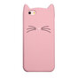 Schattige Kat snorharen iPhone 6 6s hoesje cover case kitten oortjes - Roze