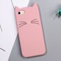 Schattige Kat snorharen iPhone 5 5s SE 2016 hoesje case cover kitten - Roze