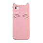 Schattige Kat snorharen iPhone 5 5s SE 2016 hoesje case cover kitten - Roze