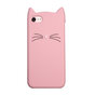 Schattige Kat snorharen iPhone 7 8 SE 2020 SE 2022 hoesje case cover kitten - Roze