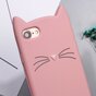 Schattige Kat snorharen iPhone 7 8 SE 2020 SE 2022 hoesje case cover kitten - Roze