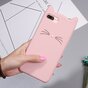 Schattige Kat snorharen iPhone 7 Plus 8 Plus hoesje case cover kitten - Roze