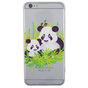 Doorzichtig Panda bamboe iPhone 6 Plus 6s Plus hoesje case cover