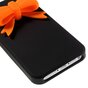 Zwart 3D oranje strikje iPhone 5 5s SE 2016 hoesje case cover