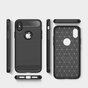 Carbon Armor hoesje iPhone X XS zwart TPU case bescherming