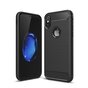 Carbon Armor hoesje iPhone X XS zwart TPU case bescherming