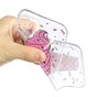 Roze ijsje geschikt voor iPhone X XS hoesje spikkels doorzichtig ice cream candy TPU case