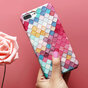 Gekleurde schubben hardcase geschikt voor iPhone X XS hoesje cover