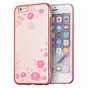 Roze TPU hoesje bloemen vlinders case iPhone 6 6s