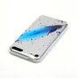 Doorzichtig hoesje iPod Touch 5 6 7 TPU blauwe veer spikkels