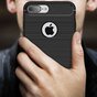 Zwart Carbon Armor iPhone 7 Plus 8 Plus TPU hoesje