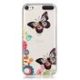 Kleurrijk hoesje vlinders bloemen iPod Touch 5 6 7 doorzichtig case