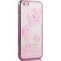 COMMA bloemen iPhone 6 6s hoesje - Swarovski kristallen - Lila Paars Chroom