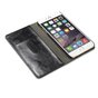 Caseme Oil Wallet lederen cover iPhone 6 6s - Bookcase Zwart