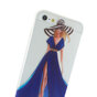 Meisje jurk elegant iPhone 5 5s SE 2016 TPU hoesje - Blauw Strepen - Doorzichtig