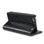 Caseme Oil Wallet lederen case geschikt voor iPhone 5 5s SE 2016 - Bookcase Zwart