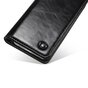 Caseme Oil Wallet lederen case geschikt voor iPhone 5 5s SE 2016 - Bookcase Zwart