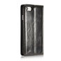 Caseme Oil Wallet lederen case iPhone 7 8 SE 2020 SE 2022 - Bookcase Zwart