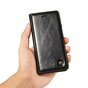 Caseme Oil Wallet lederen case iPhone 7 8 SE 2020 SE 2022 - Bookcase Zwart