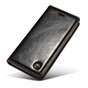 Caseme Oil Wallet lederen case iPhone 7 8 SE 2020 SE 2022 - Bookcase Zwart