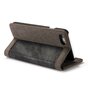 Caseme Canvas Wallet Fabric hoesje iPhone 6 6s Bookcase - Asgrijs Charcoal