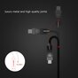 Caseme USB naar Micro USB kabel 25 cm - oplaadkabel zwart Android