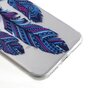 Doorzichtig Dromenvanger Feather iPhone 7 8 SE 2020 SE 2022 TPU hoesje - Blauw Paars