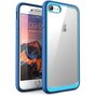 Transparante iPhone 7 8 SE 2020 SE 2022 Hybride schokabsorberend krasbestendig hoesje - Blauw