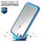 Transparante iPhone 7 8 SE 2020 SE 2022 Hybride schokabsorberend krasbestendig hoesje - Blauw