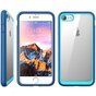 Transparante iPhone 7 8 SE 2020 SE 2022 Hybride schokabsorberend krasbestendig hoesje - Blauw