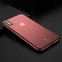 Baseus Simple Series doorzichtig iPhone X XS hoesje - Transparant Rood