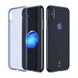 Baseus Simple Series doorzichtig iPhone X XS hoesje - Blauw