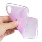 Bloementak TPU hoesje voor iPhone X XS - Paars Roze
