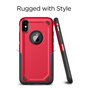 Shockproof Pro Armor iPhone X XS hoesje - Protection Case Rood Red - Extra Bescherming