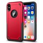 Shockproof Pro Armor iPhone X XS hoesje - Protection Case Rood Red - Extra Bescherming