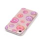 Transparante case donuts iPhone 7 8 SE 2020 SE 2022 hoesje - Paars Roze Doorzichtig