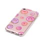 Transparante case donuts iPhone 7 8 SE 2020 SE 2022 hoesje - Paars Roze Doorzichtig