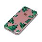 Transparante TPU case bladeren iPhone 7 8 SE 2020 SE 2022 hoesje Palm Jungle - Groen Doorzichtig