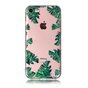 Transparante TPU case bladeren iPhone 7 8 SE 2020 SE 2022 hoesje Palm Jungle - Groen Doorzichtig