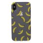 Bananen TPU fruit case geschikt voor iPhone X XS hoesje - Doorzichtig Geel