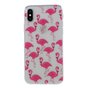 Roze flamingo&#039;s TPU case iPhone X XS hoesje - Transparant