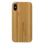 Houten Bamboe case geschikt voor iPhone X XS hoesje - Echt hout