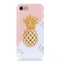 Gold Ananas Marmer Case iPhone 6 6s hoesje - Roze Wit Goud