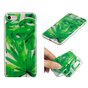 Tropische bladeren cover TPU hoesje iPhone 7 8 SE 2020 SE 2022 - Doorzichtig Groen