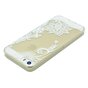 Transparant case bloemen patroon TPU hoesje iPhone 5 5s SE 2016 - Wit