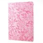 Bloemen draaibaar hoesje geschikt voor iPad 2017 2018 - Roze