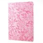 Bloemen draaibaar hoesje iPad 2017 2018 - Roze