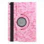 Bloemen draaibaar hoesje iPad 2017 2018 - Roze