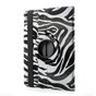 Zebra draaibare hoes standaard case iPad 2017 2018 - Zwart Wit