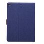 Denim leer case hoes iPad 2017 2018 - Blauw Bruin